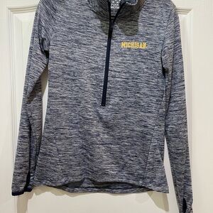 Victoria's Secret Pink Heathered Gray Quarter-Zip Pullover